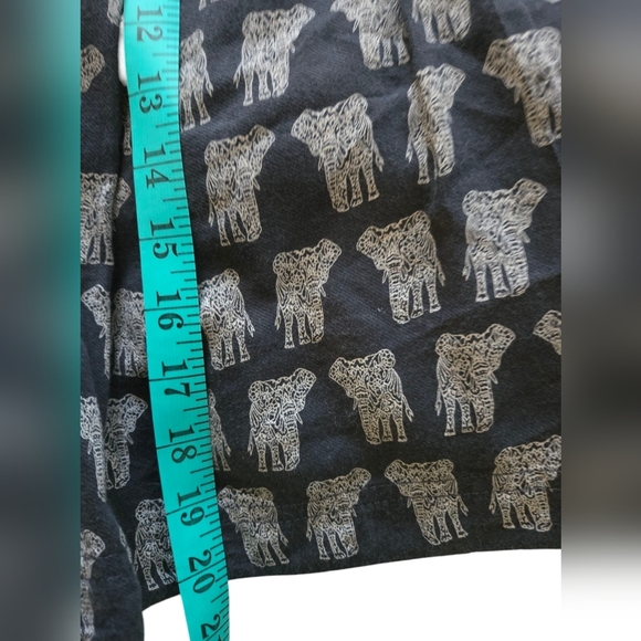 FAT FACE UK Black Skirt with Brown Elephant Pattern. Size 10Uk (6 US) - Picture 7 of 11